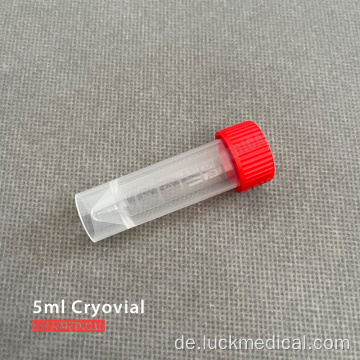 Selbststehende 5 ml Kryovial mit Schraubenkap